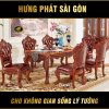 Bàn cổ điển mặt đá H-836