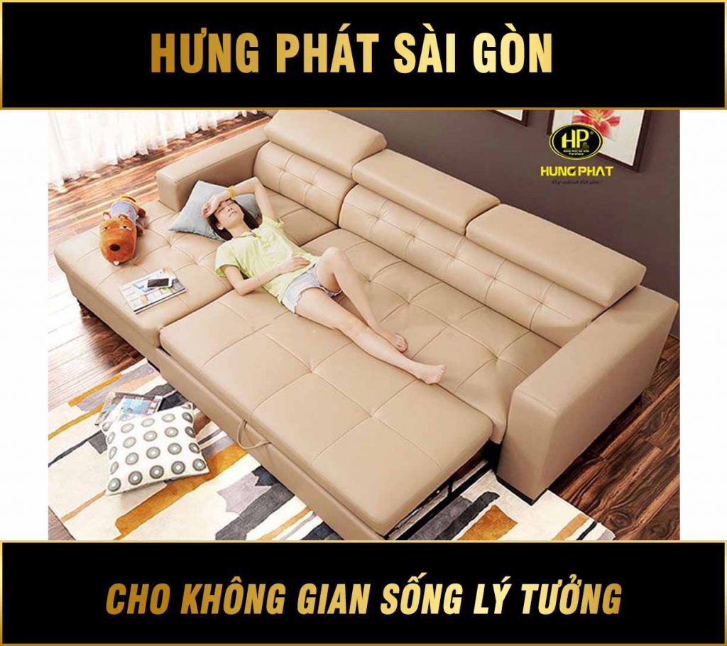 Sofa giường kéo chất liệu Da mã G-06