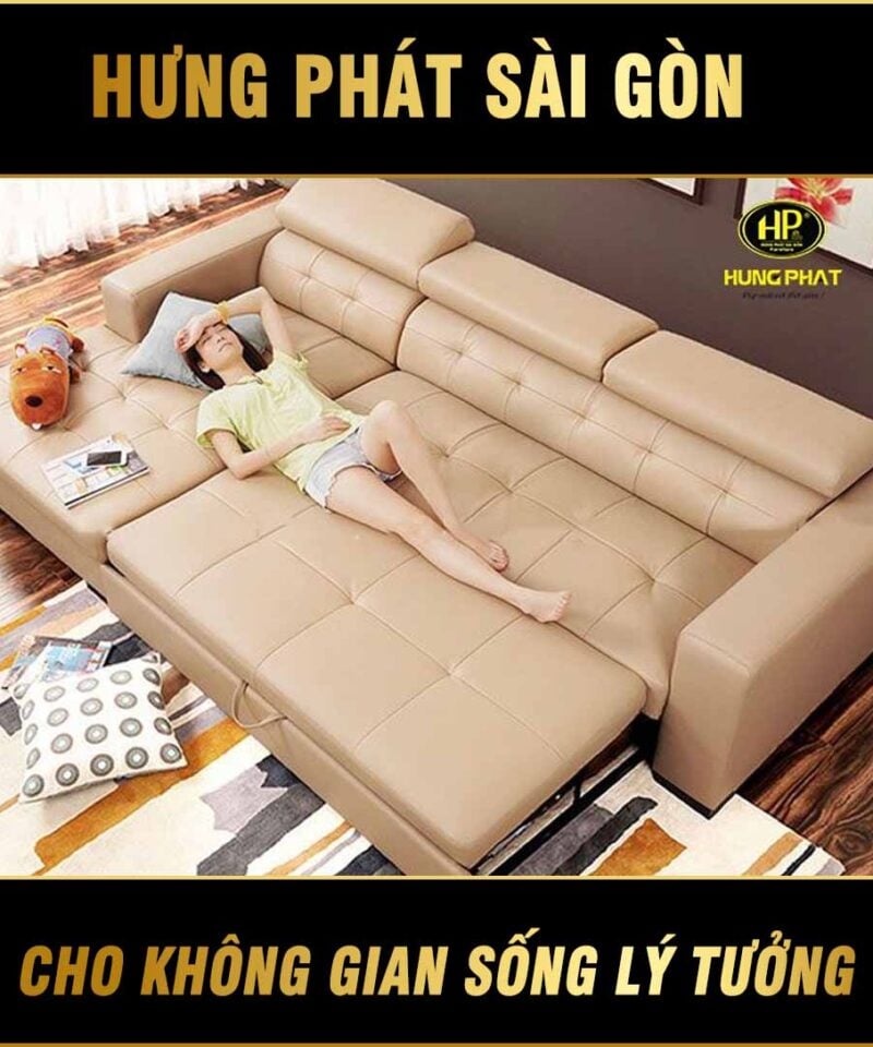 Sofa giường kéo chất liệu Da mã G-06