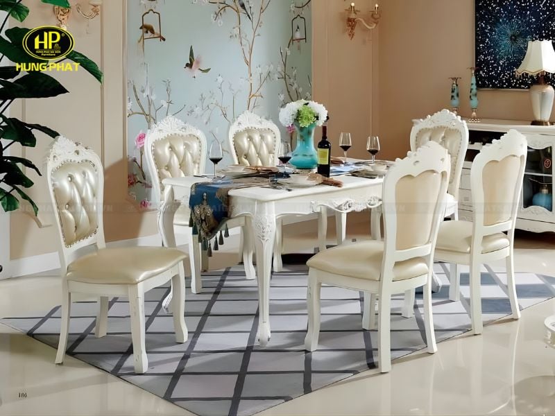 bộ bàn ăn cổ điển h-983
