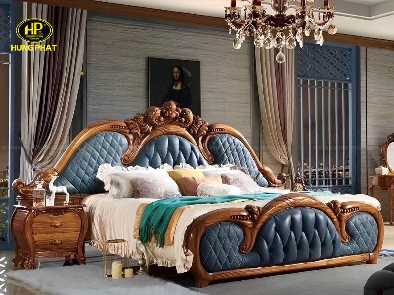 bộ giường cổ điển mẫu mới nhất a-04