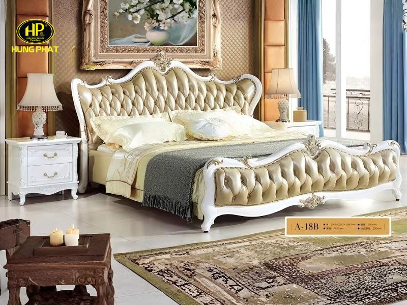 bộ giường cổ điển nhập khẩu a-18b