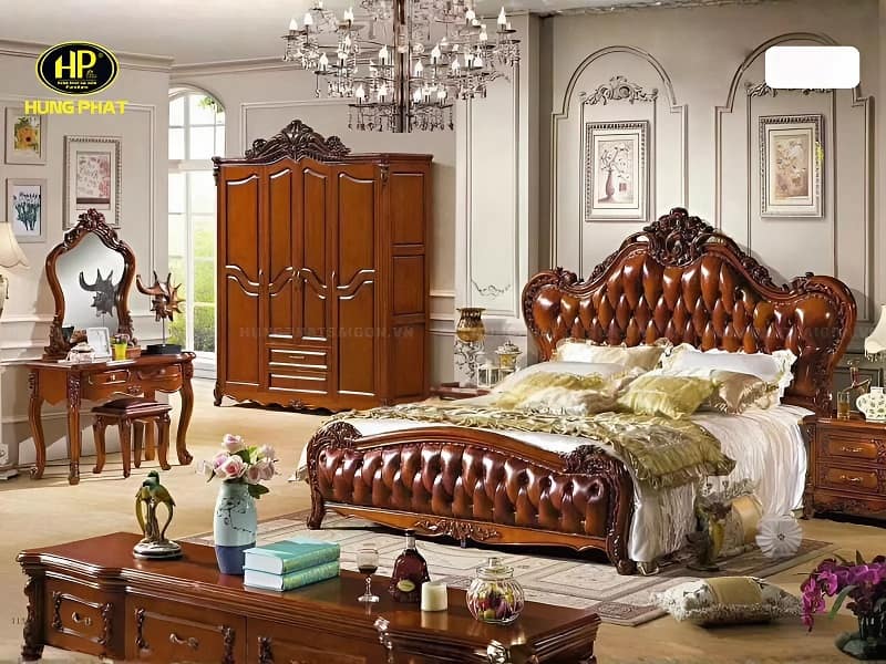 mẫu giường cổ điển a-03