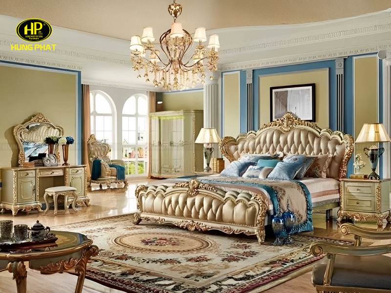 mẫu giường ngủ cổ điển a-315