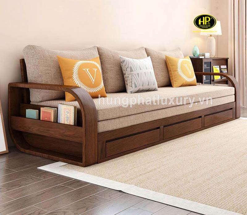 Sofa giường gỗ 1m2 g08