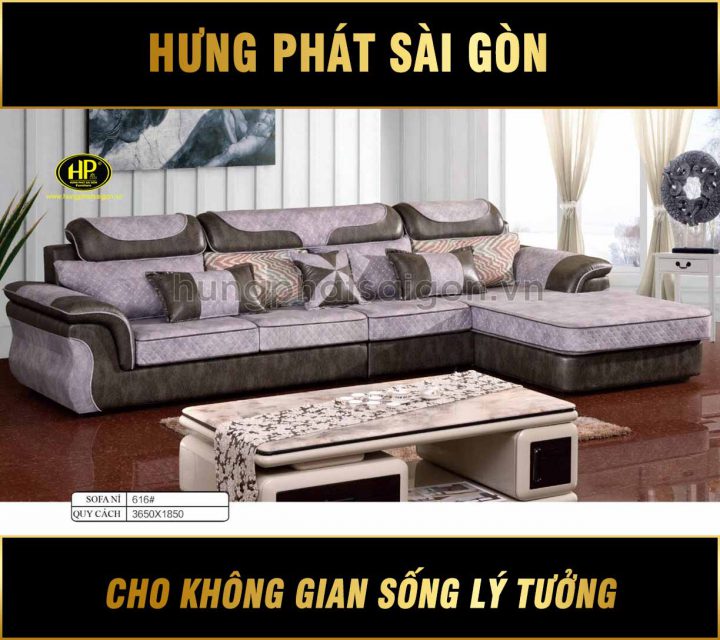 Sofa nỉ tân cổ điển cao cấp H-616