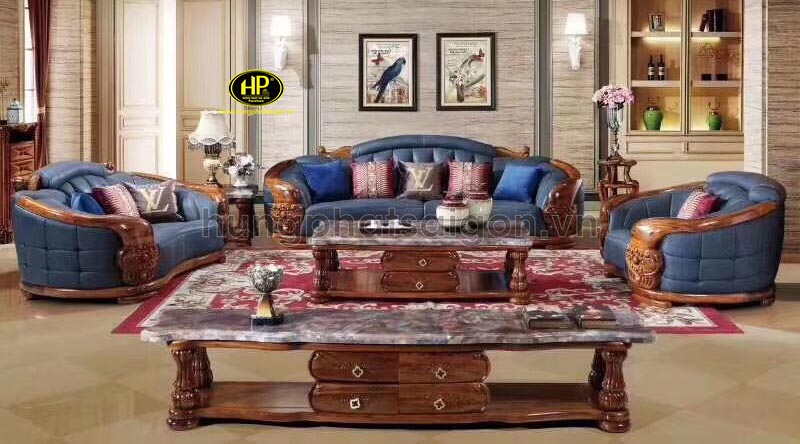 sofa tân cổ điển nhập khẩu sang trọng cho nhà đẹp