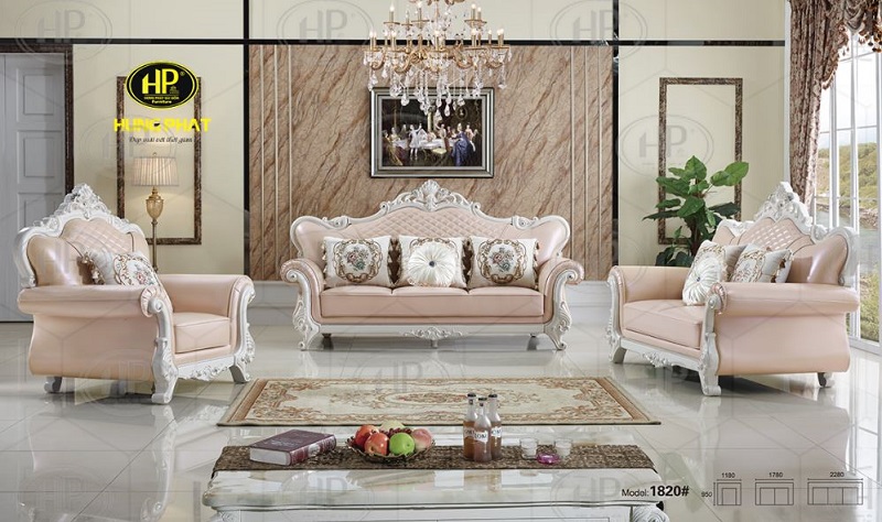 trang trí phòng khách kết hợp sofa tân cổ điển