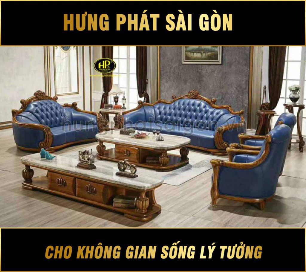 Trọn bộ sofa tân cổ điển cao cấp nhập khẩu M-69