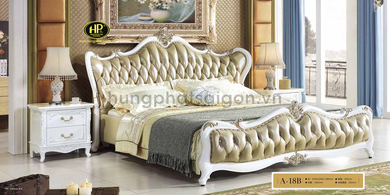 giường ngủ tân cổ điển sang trọng hiện đại
