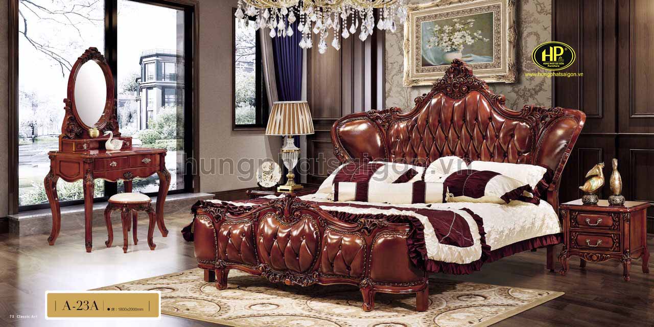 giường ngủ tân cổ điển sang trọng hiện đại