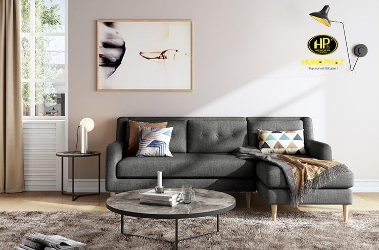 Sofa vải nỉ đệm rời giúp dễ dàng vệ sinh, lau chùi