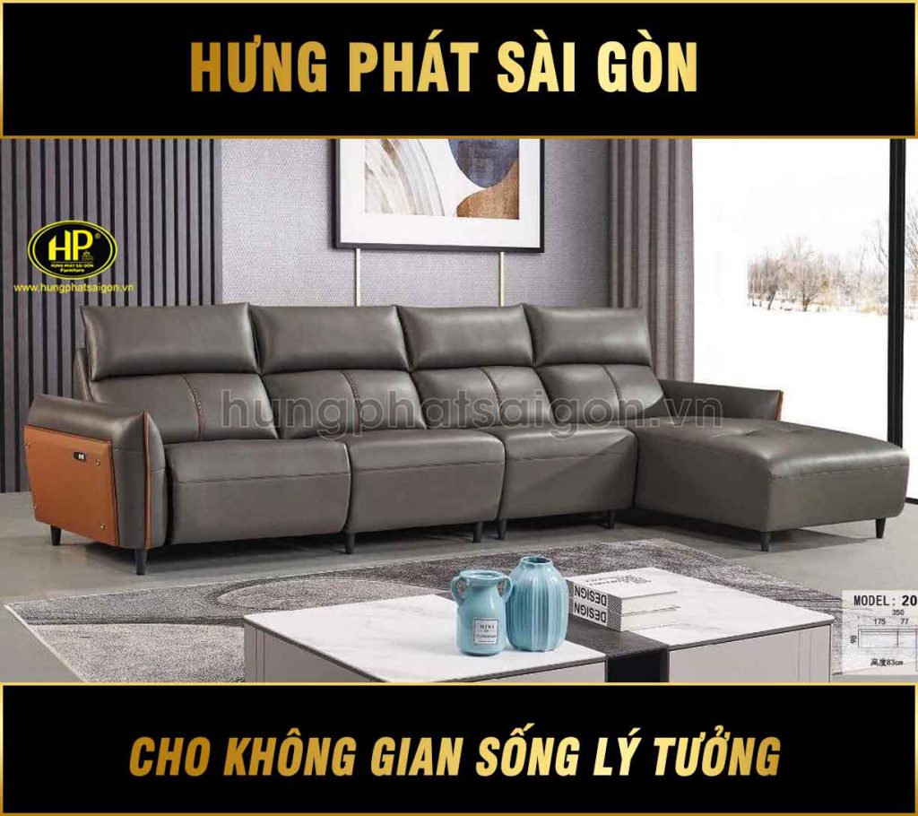 sofa da thư giãn H-2015
