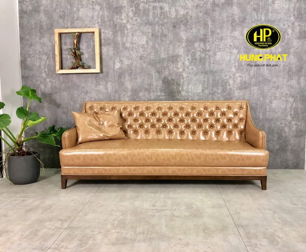 Chất liệu da khiến cho sofa spa thêm phần sang trọng