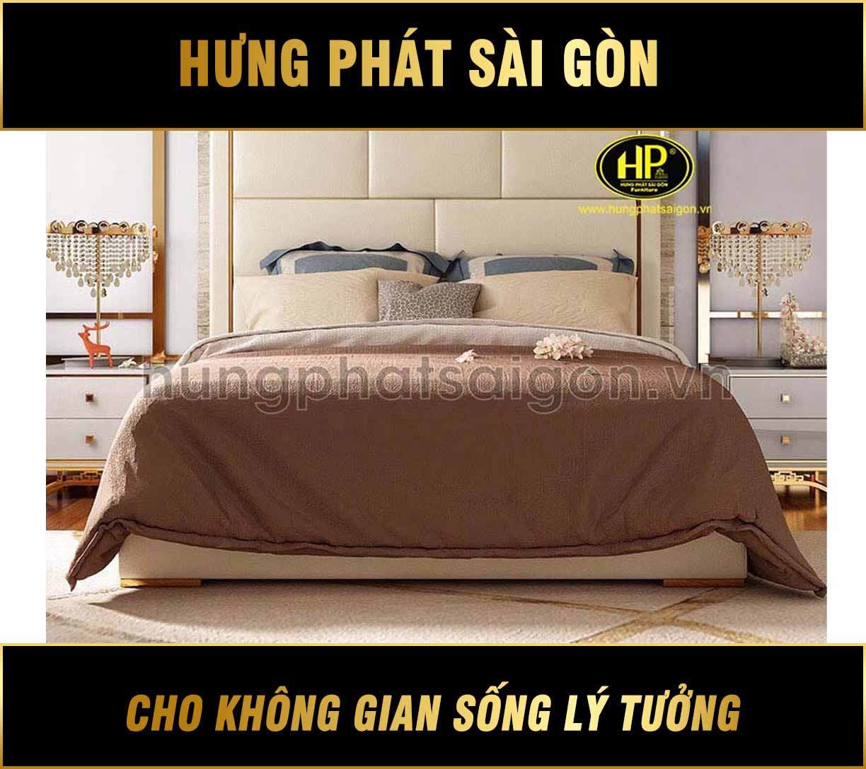 Giường ngủ da nhập khẩu GD-03