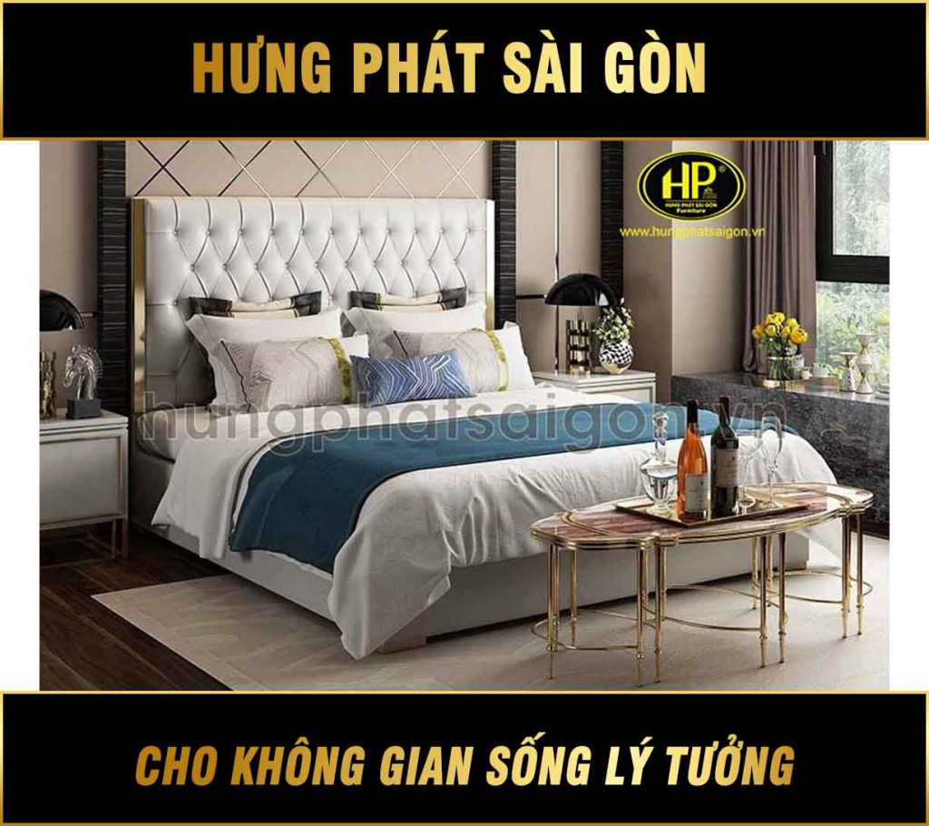 Giường ngủ đôi cao cấp và sang trọng GD-01