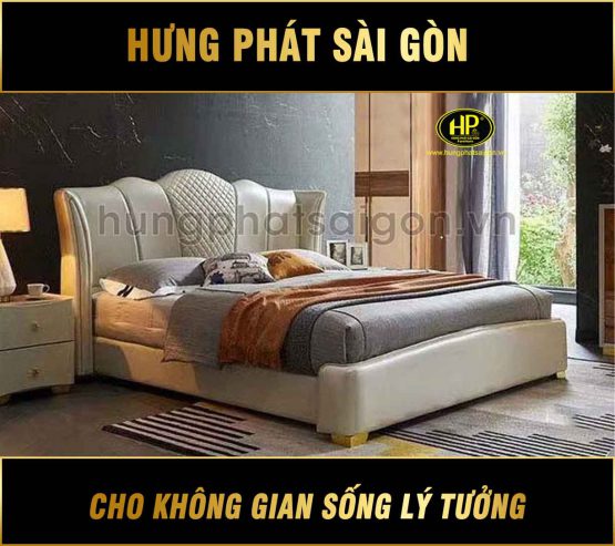 Mẫu giường da phong cách cổ điển GD-16