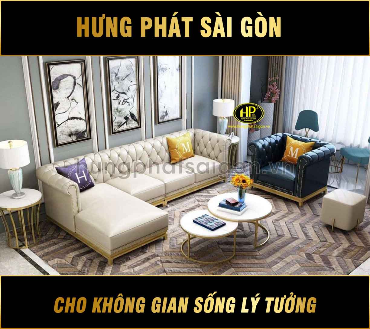 Sofa cao cấp nhập khẩu Hưng Phát Sài Gòn NK-17