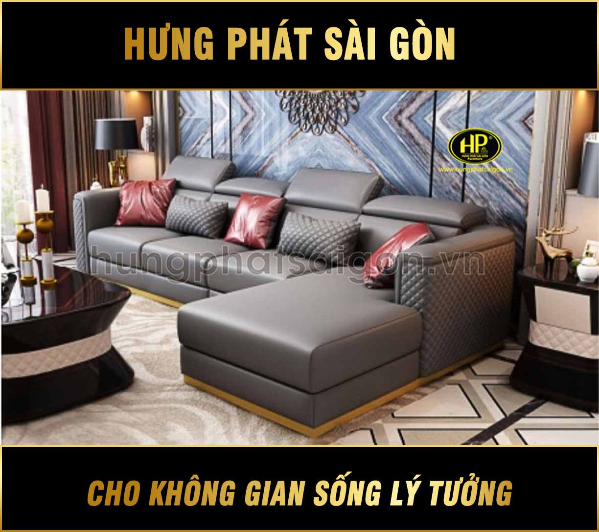 Sofa góc cao cấp nhập khẩu NK-10 - Hưng Phát Sài Gòn