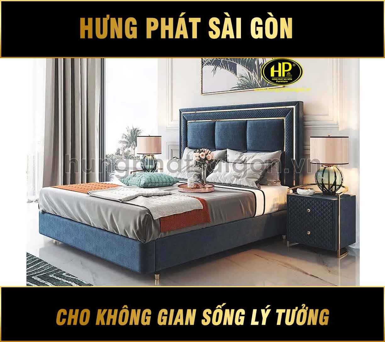 Thiết kế giường da siêu đẹp GD-19