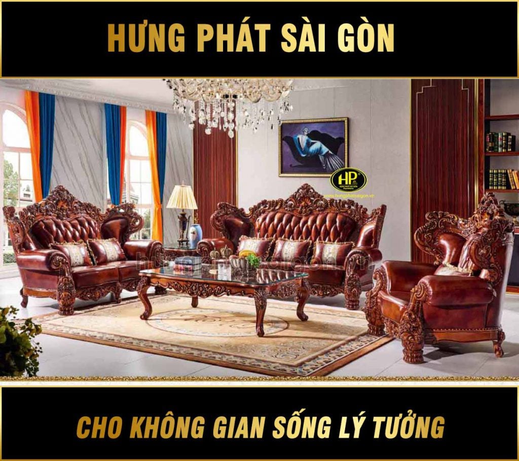 Ghế sofa gỗ hương đỏ tân cổ điển M-28