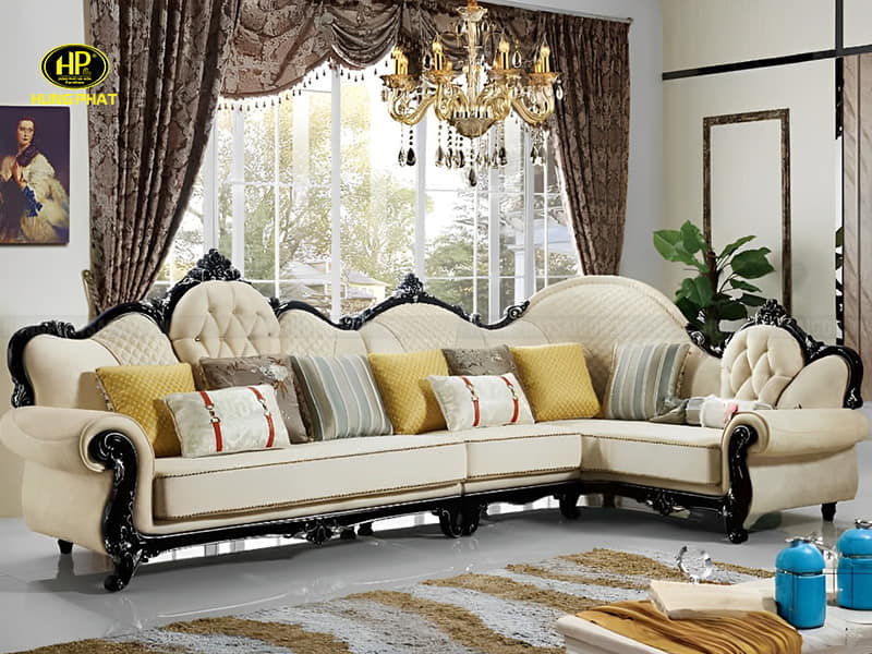 ghế sofa góc cổ điển nhập khẩu mã h-1862
