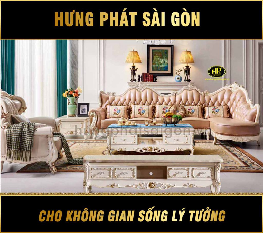 Ghế sofa góc tân cổ điển nhập khẩu L-2C