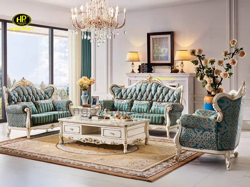 ghế sofa tân cổ điển nhập khẩu phòng khách m-82b