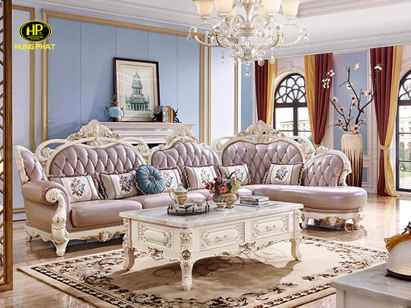 sofa góc tân cổ điển cao cấp giá rẻ l-6a
