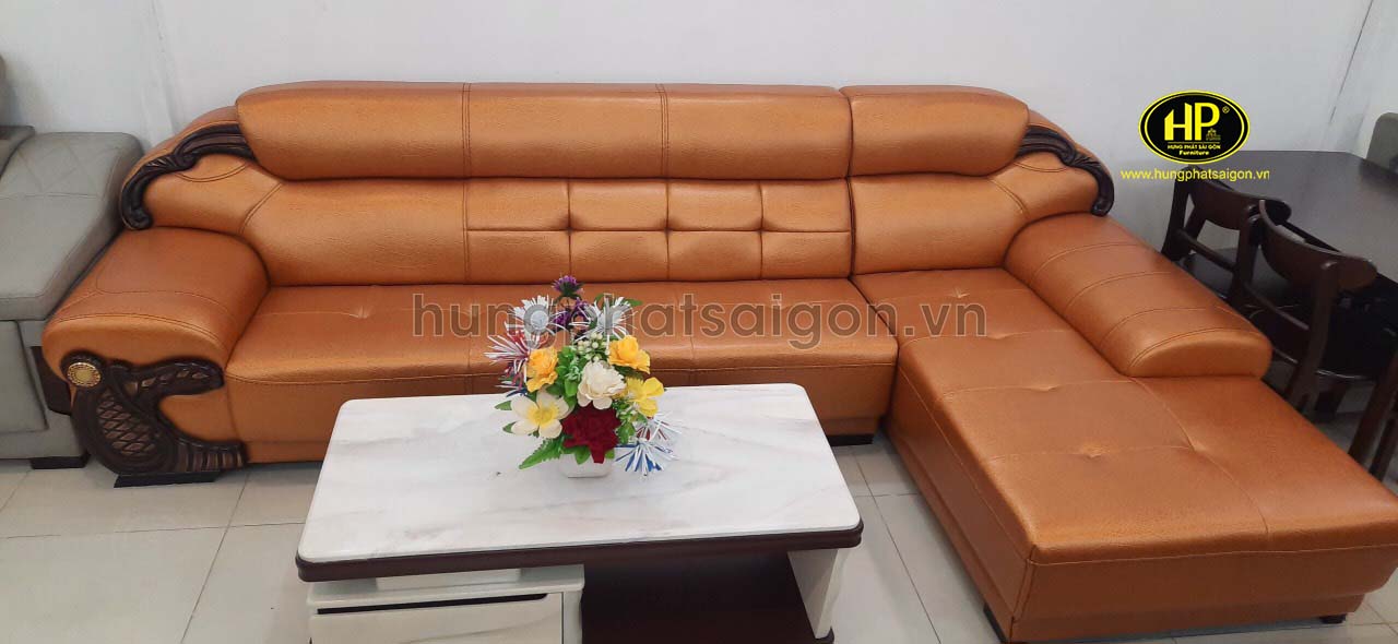 Ghế sofa da tân cổ điển thanh lý giá tại xưởng TL-90