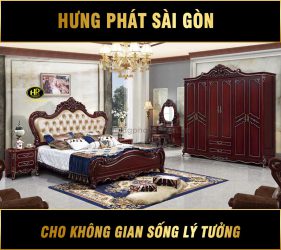 Bộ giường tủ bàn trang điểm cổ điển TP-1639