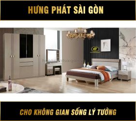 Bộ giường tủ gỗ hiện đại AT-516