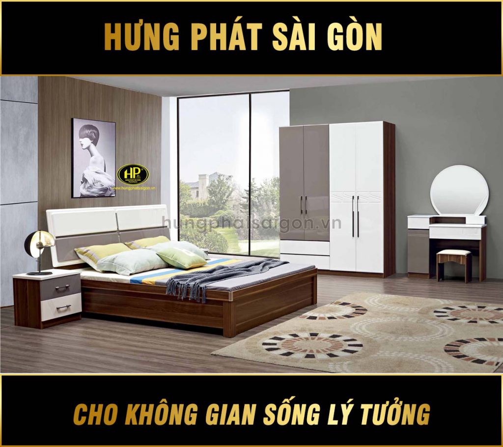 Combo giường tủ bàn phấn hiện đại TP-1924