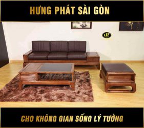 Ghế sofa gỗ cho phòng khách sang trọng HS-23A