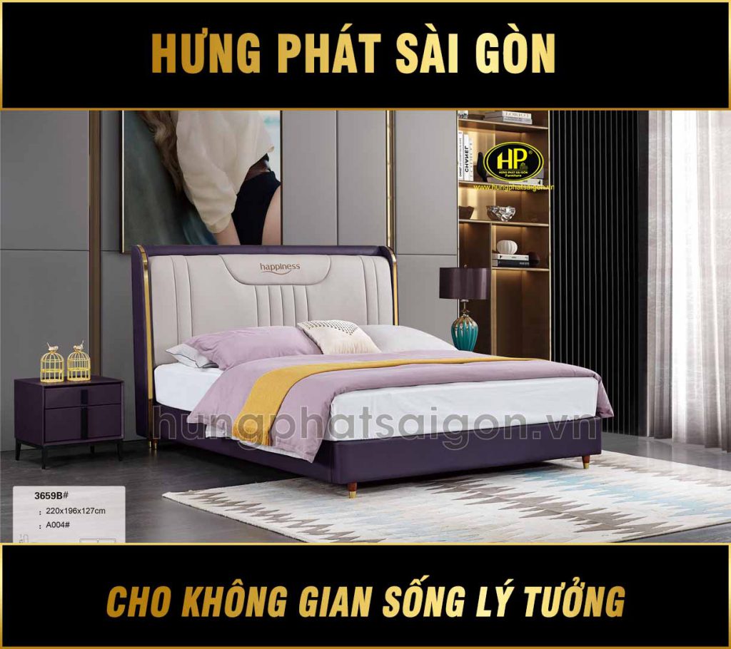 Giường bọc da cao cấp TP-3659B