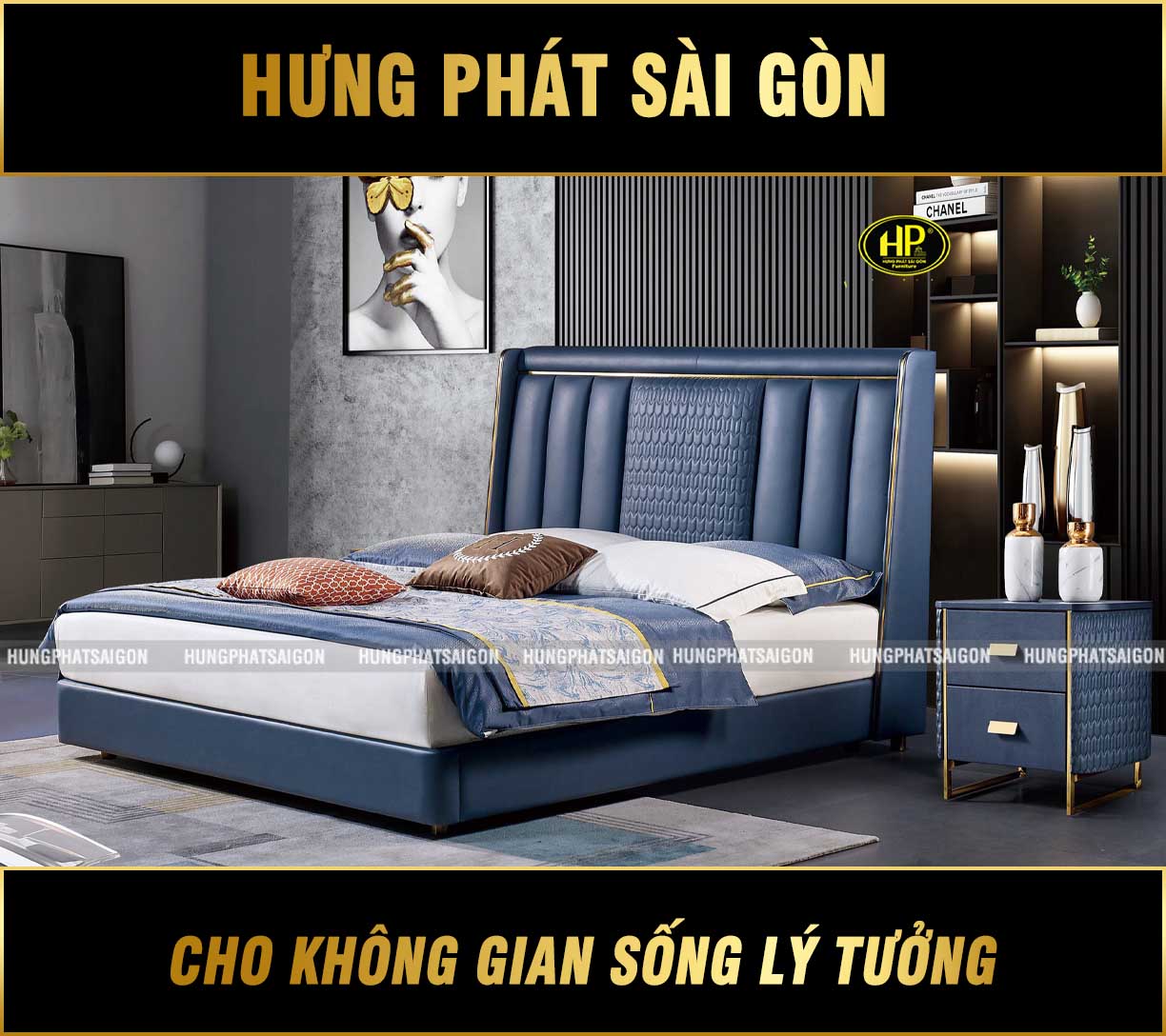 Giường ngủ da cao cấp TP-C686