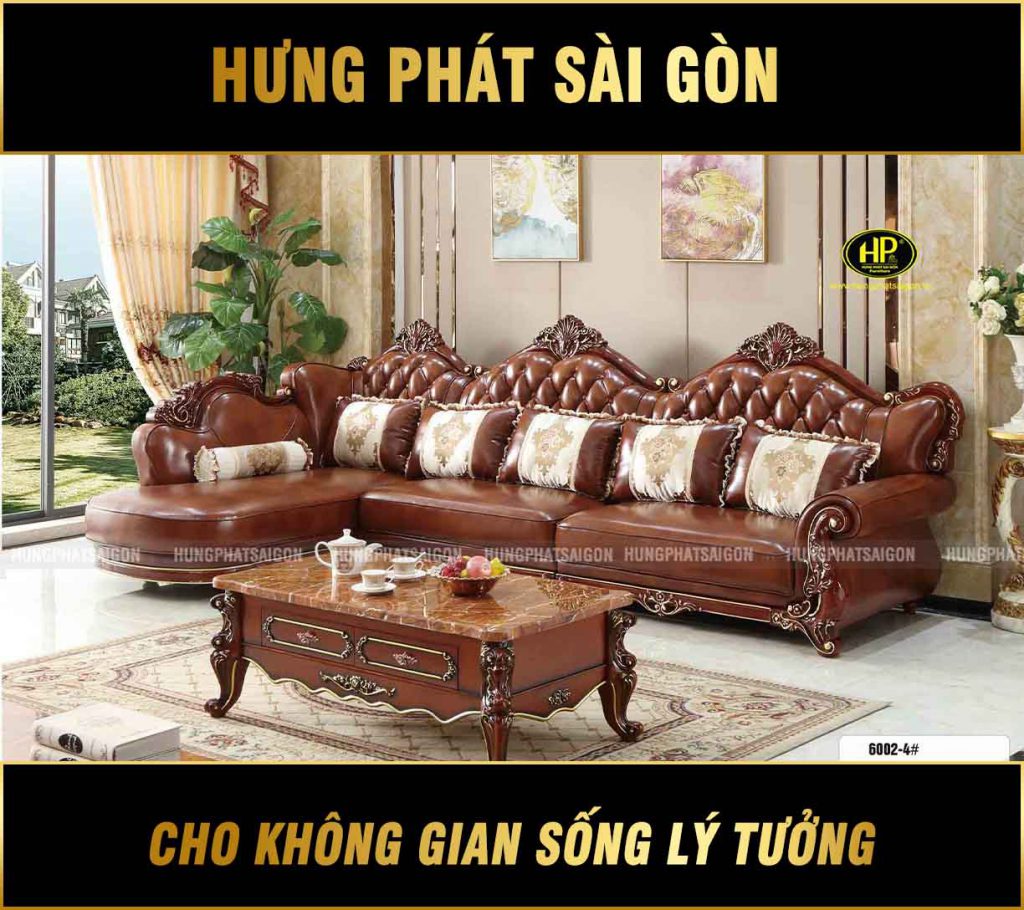 Sofa Tân Cổ Điển Góc L Nhập Khẩu TP-6002-4