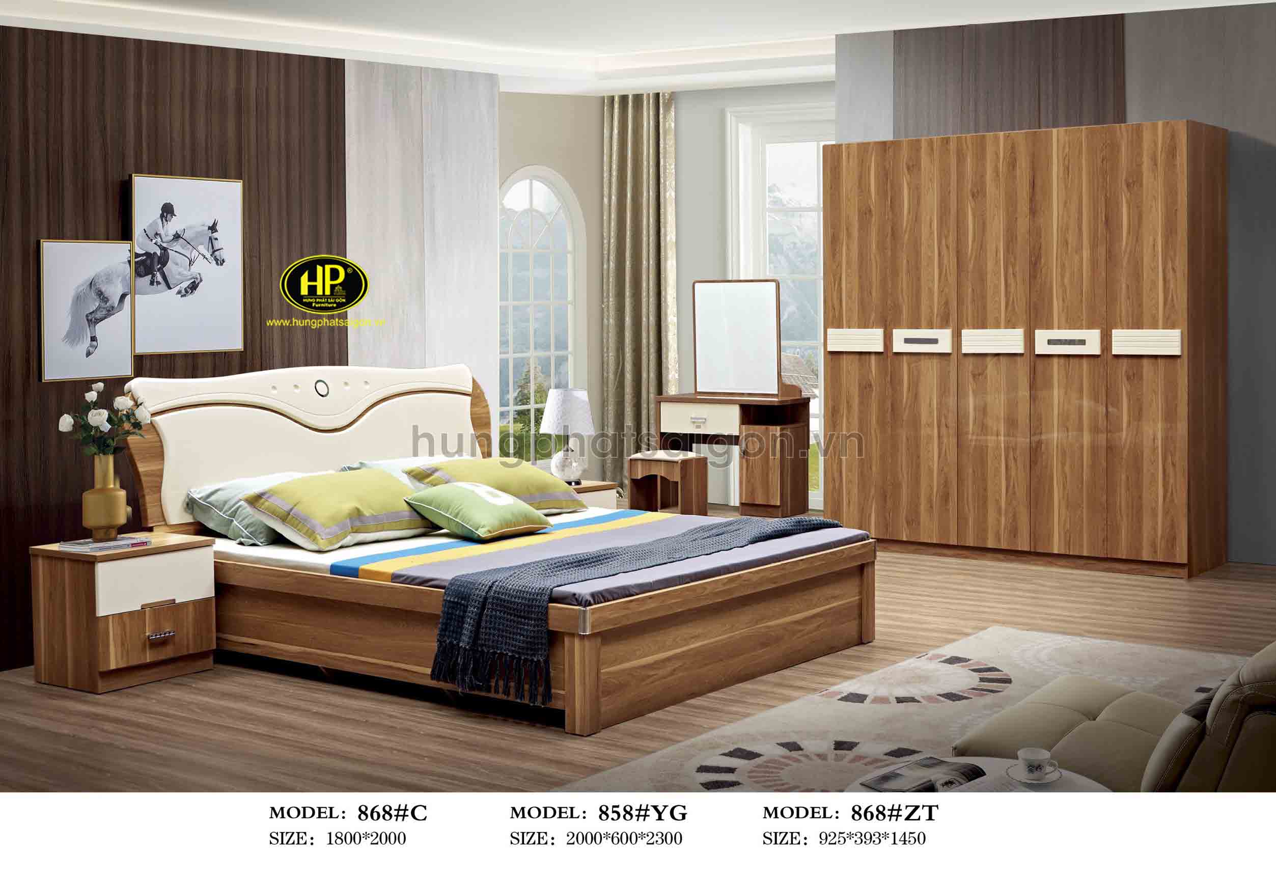 Trọn bộ giường tủ gỗ nhập khẩu TP-868