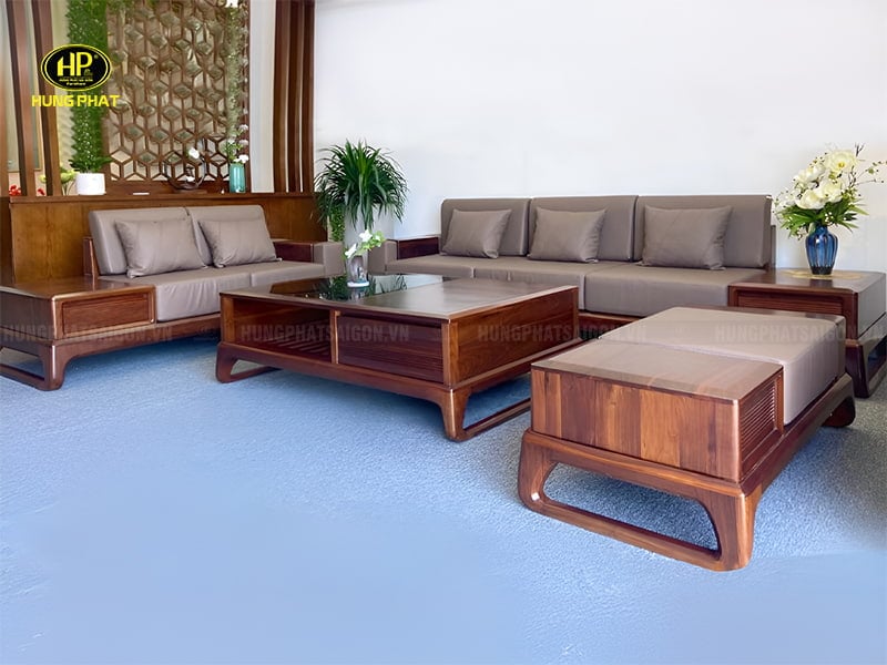 bộ bàn ghế sofa óc chó nhập khẩu ho-48