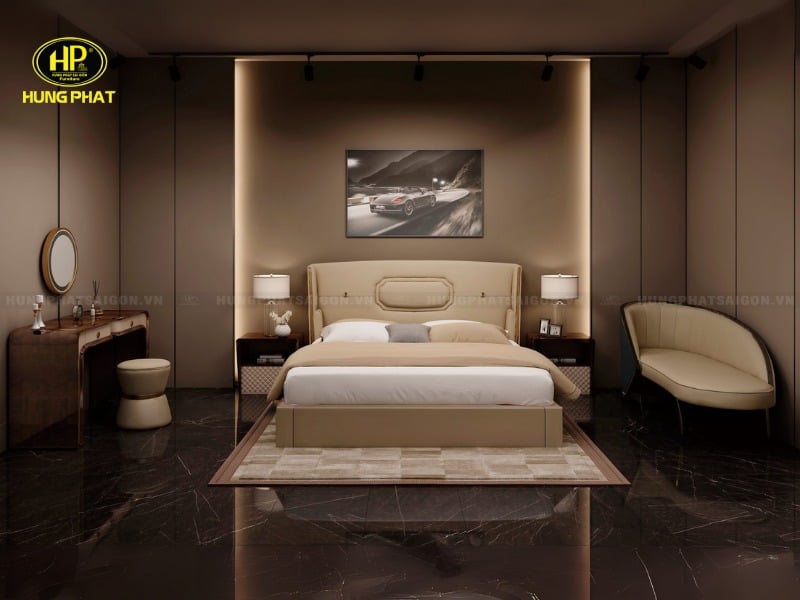 bộ giường bàn trang điểm phòng ngủ tp-y011