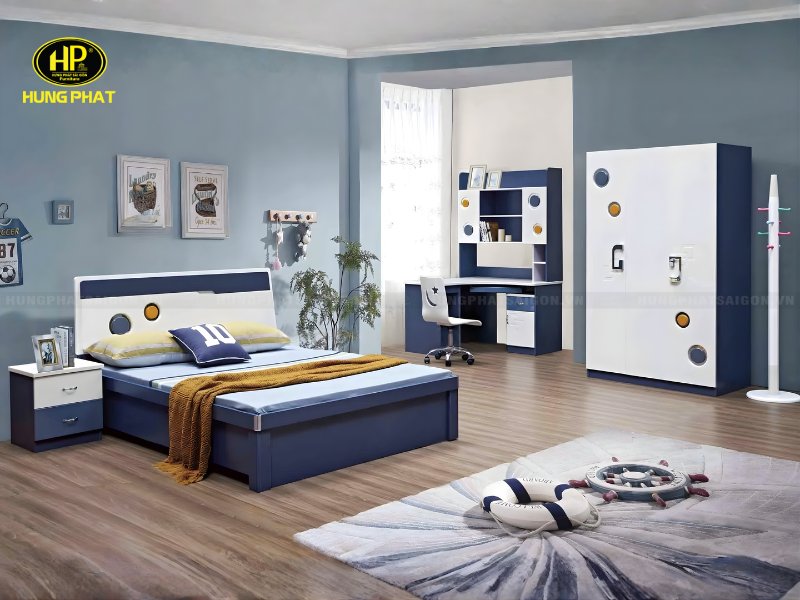 bộ giường tủ gỗ hiện đại tp-918