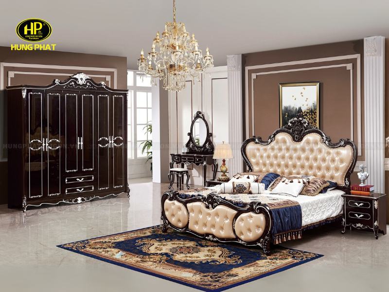 bộ giường tủ phòng ngủ tân cổ điển tp-1903