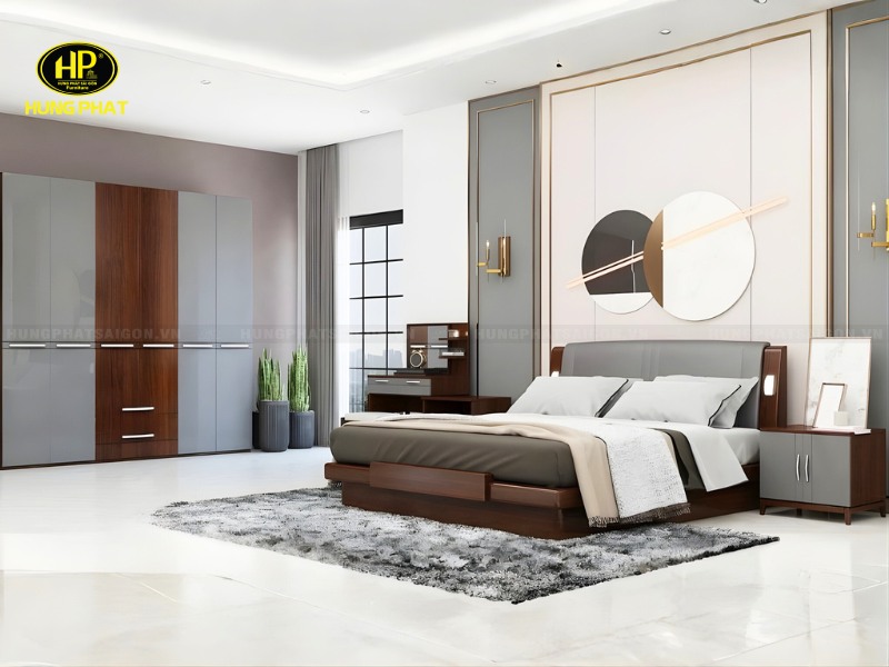 combo giường tủ bàn phấn hiện đại bm-2201h