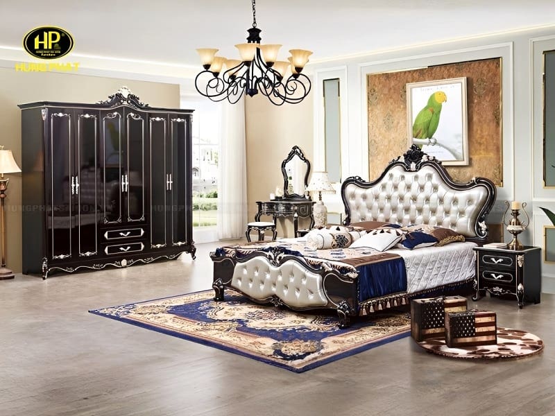 combo giường tủ bàn phấn phòng ngủ cổ điển tp-1905