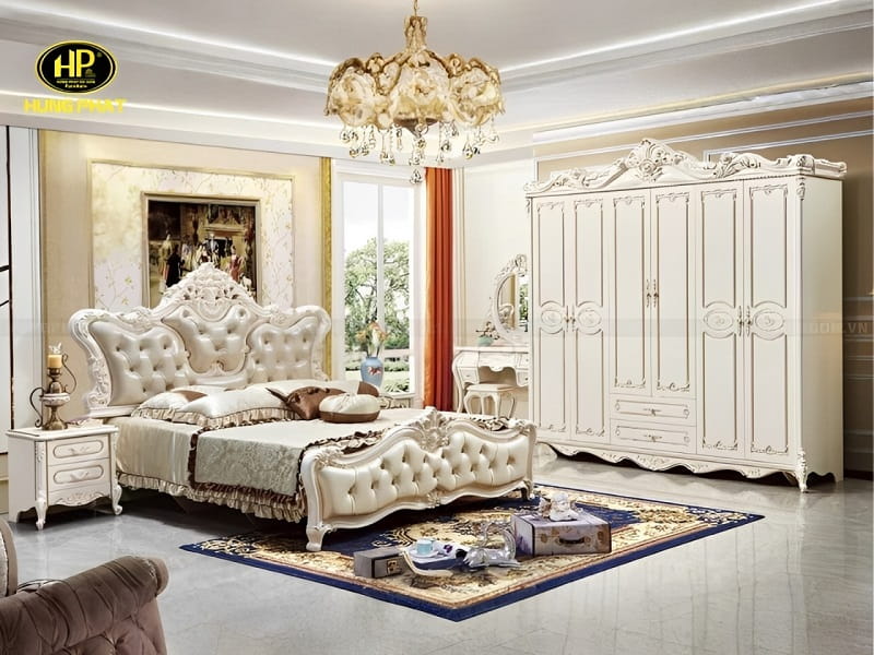combo giường tủ tân cổ điển tp-1773