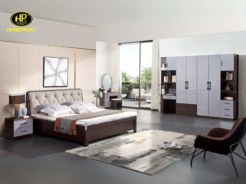 combo nội thất phòng ngủ hiện đại tp-3124