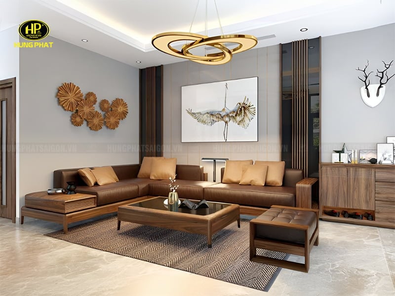 ghế sofa gỗ cao cấp sang trọng hs-37