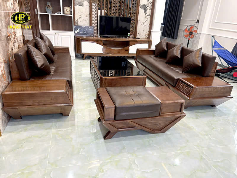 ghế sofa gỗ sồi hs-15