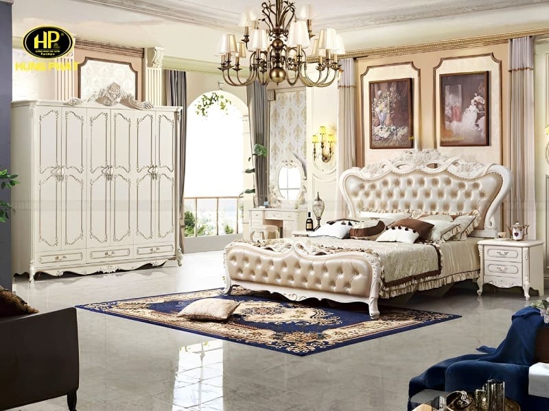 mẫu giường tủ bàn phấn cổ điển tp-1719
