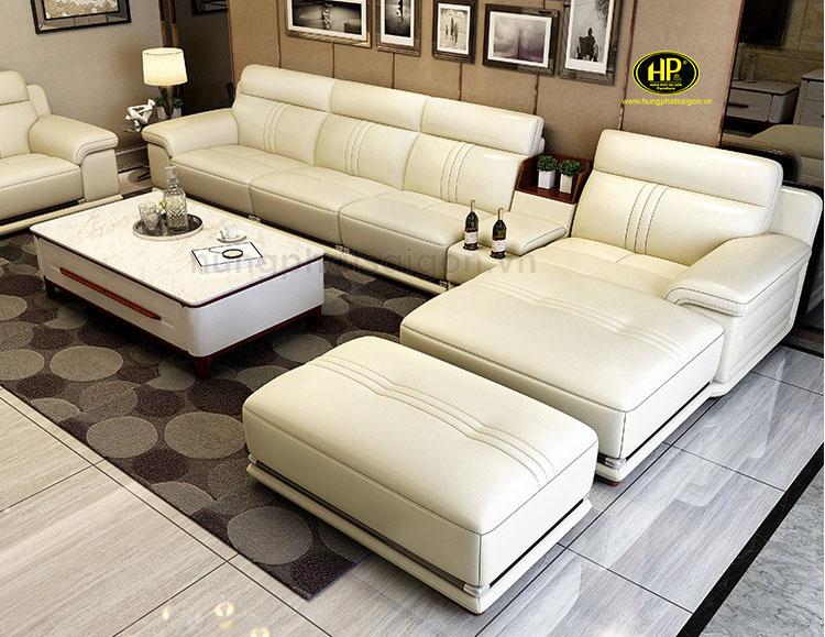 Sofa da cho phòng khách hiện đại HD-58